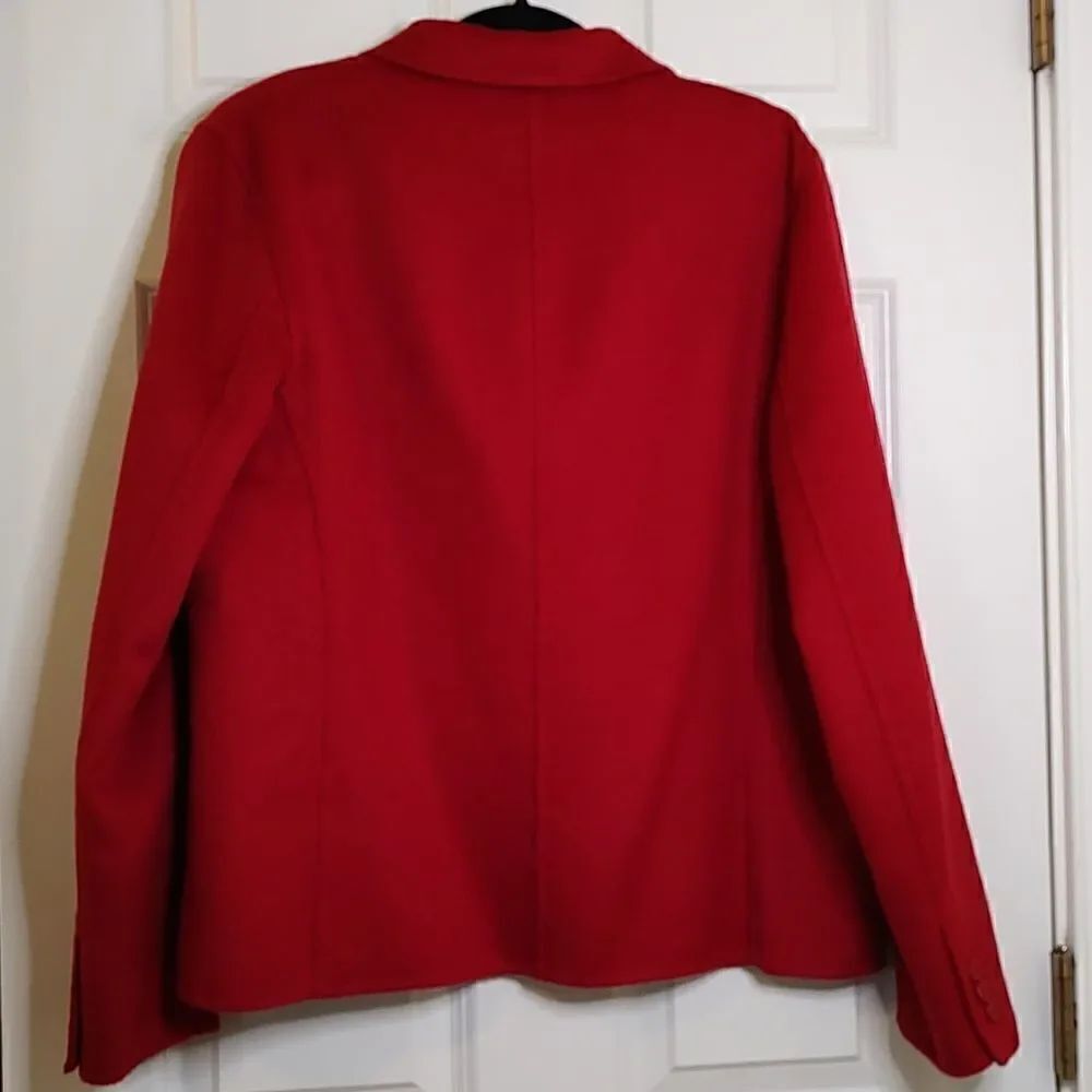 Pendleton Red Merino 3 Button Wool Blazer Jacket Size L - Picture 9 of 12
